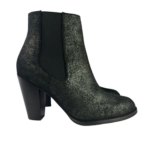 Thursday Boot Co. Galaxy Avenue‎ Ankle Boots Black Glitter Chelsea Size 6.5 - Picture 1 of 12